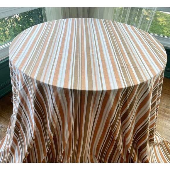 Rare vintage 70s King size flat / top sheet, flower power, 2 tones beige, brown - Picture 4 of 9